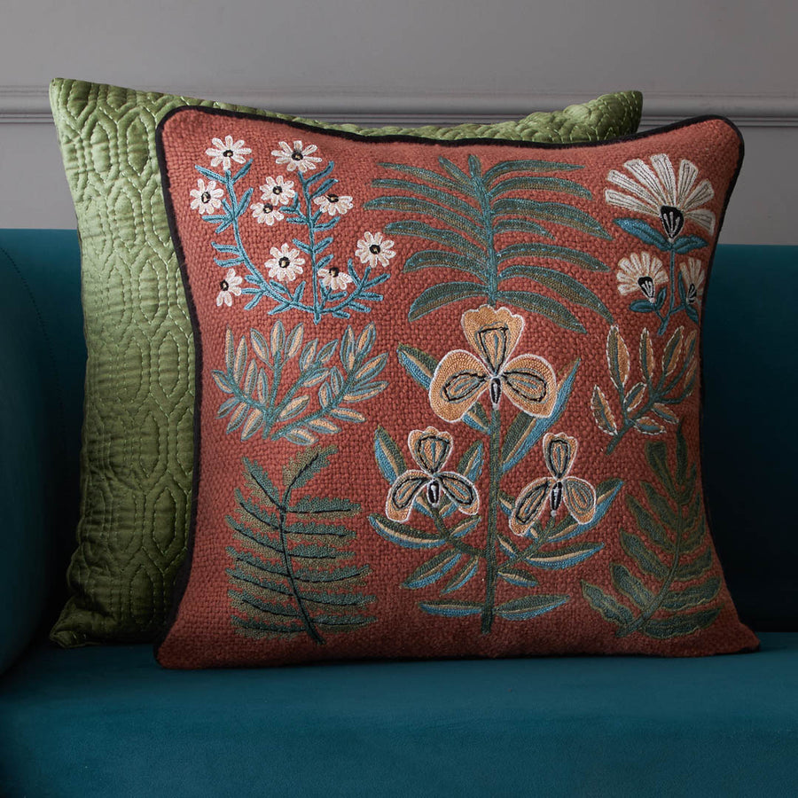 Eden Valley Embroidered Cushion Cover