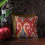 Eternal Ikat Accent Embroidery Cushion Cover - Rust