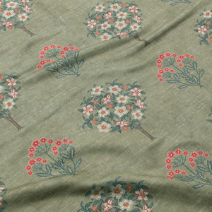Flowering Grove Fabric - Green