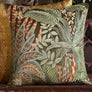 Forest Embroidered Cushion Cover - Green