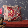 Imperial Ikat Embroidered Cushion Cover