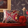 Imperial Ikat Embroidered Cushion Cover