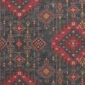 Kilim Fabric - Charcoal