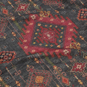 Sample Kilim Fabric - Charcoal