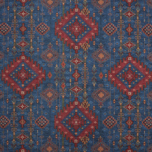 Kilim Fabric - Blue