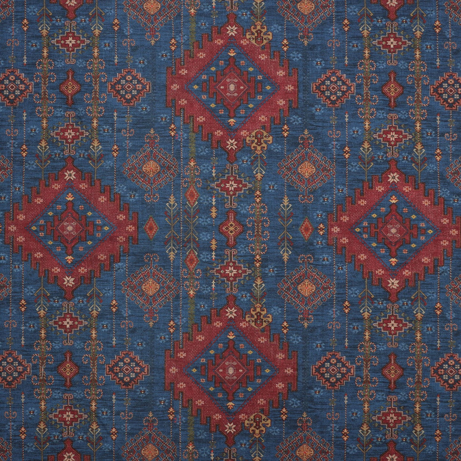 Kilim Fabric - Blue