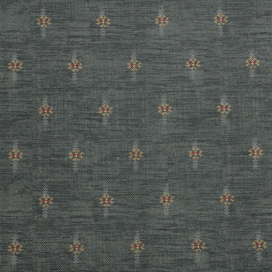 Kilim Star Fabric - Charcoal