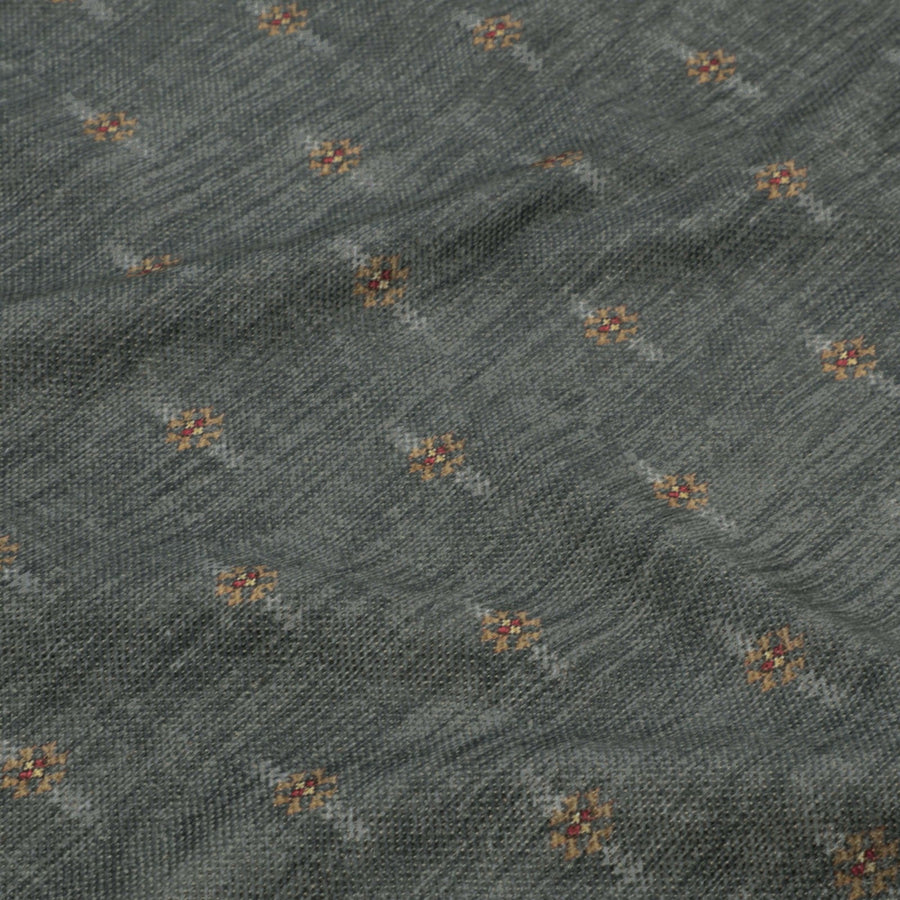 Sample Kilim Star Fabric - Charcoal