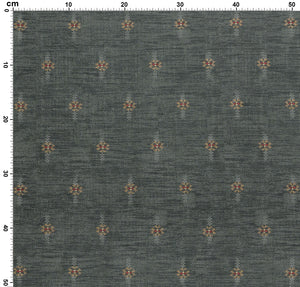 Kilim Star Fabric - Charcoal