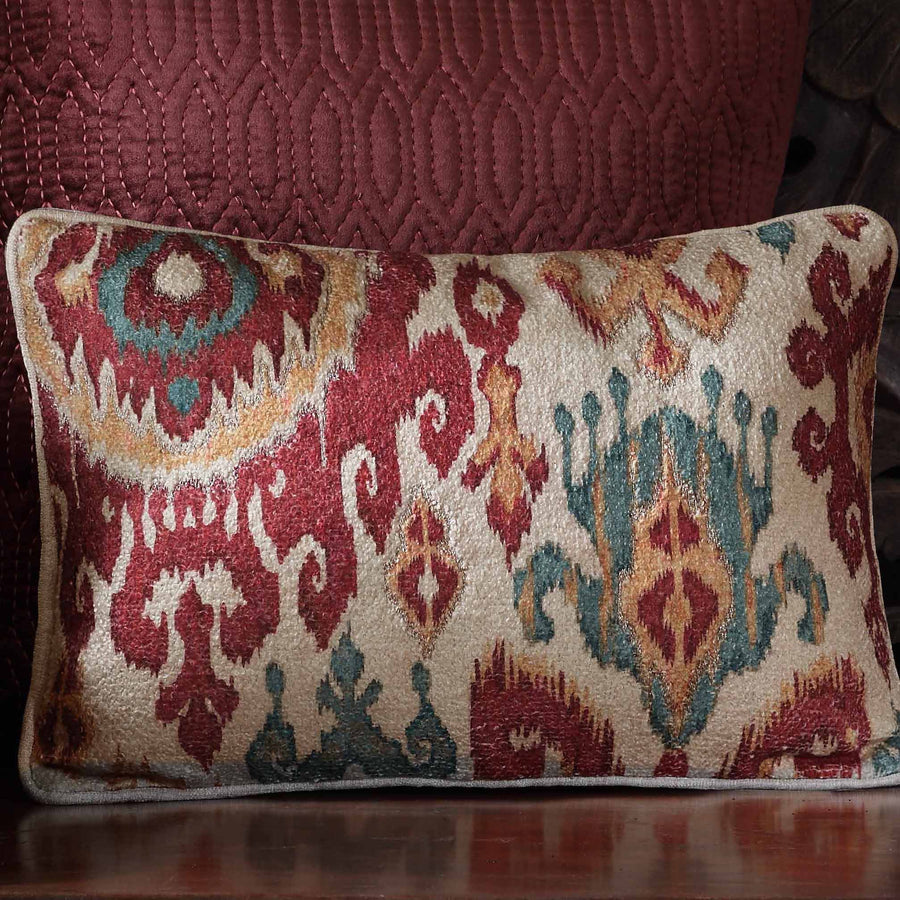 Moon Ikat Embellished Cushion Cover - Slim