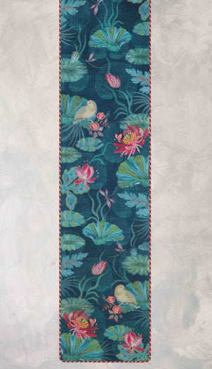 Padma Lotus Table Runner - Aqua