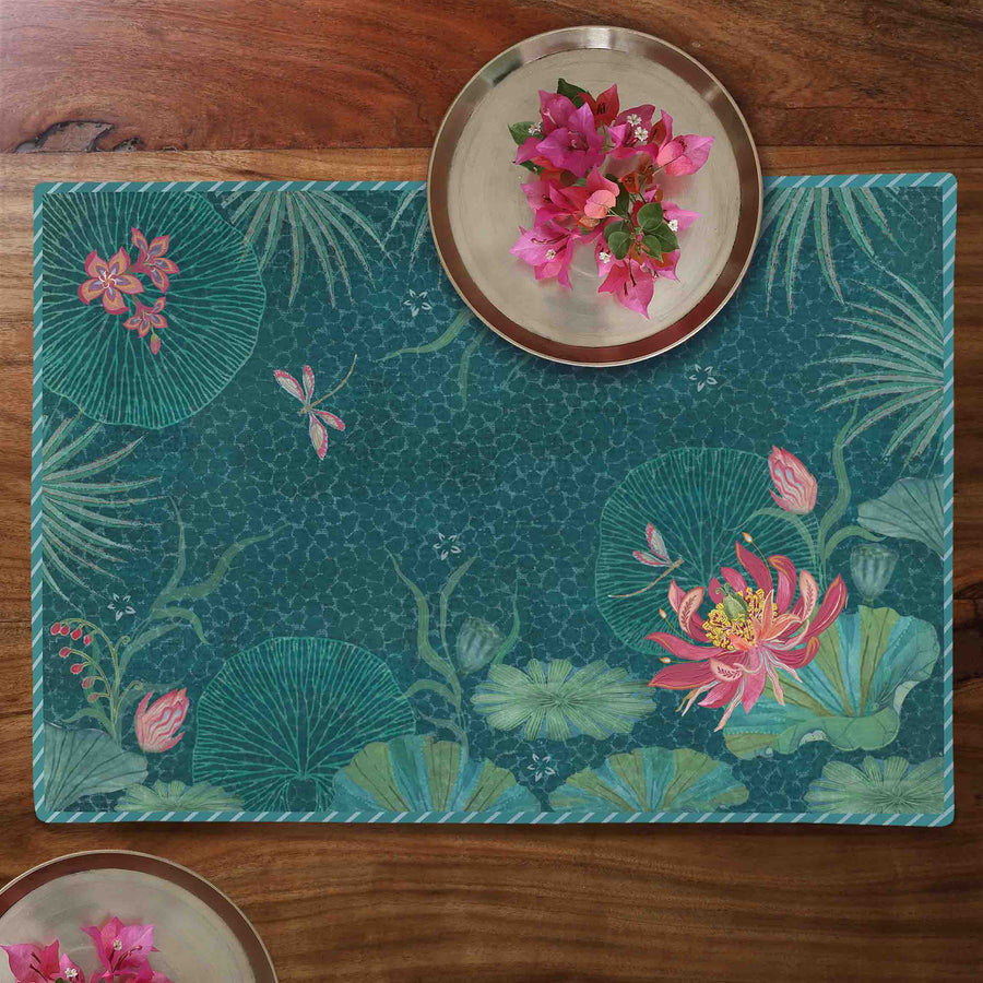 Padma Table Mat - Aqua