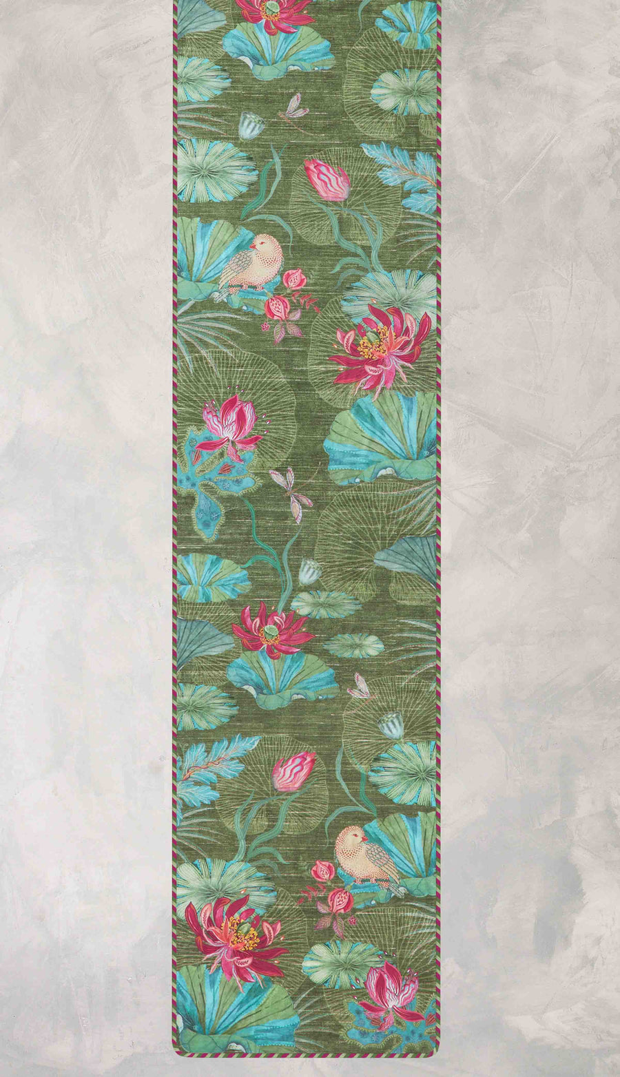 Padma Lotus Table Runner - Green