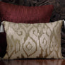 Mirage Ikat Hand Embroidered Cushion Cover - Ivory Slim