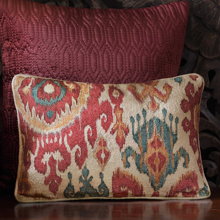 Moon Ikat Embellished Cushion Cover - Slim