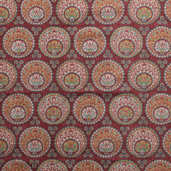 Ottoman Moon Fabric - Ruby