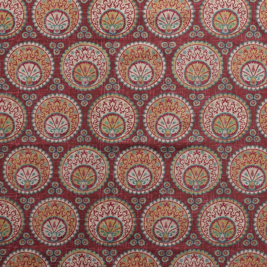 Ottoman Moon Fabric - Ruby