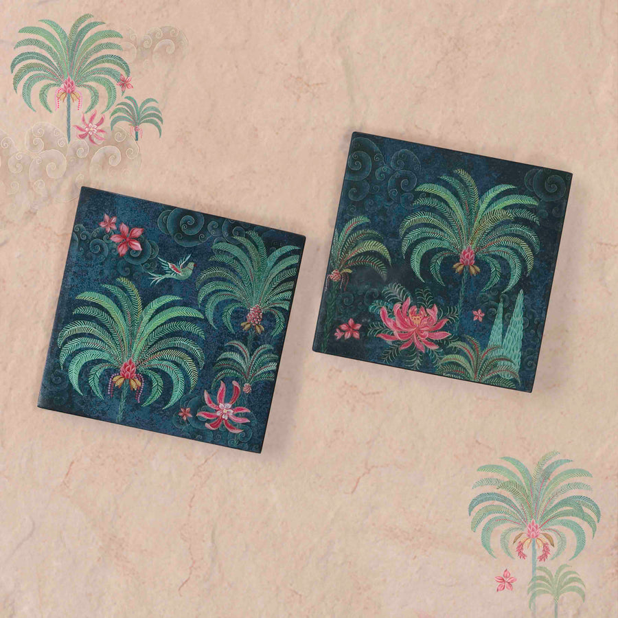 Palm Enamel Coaster