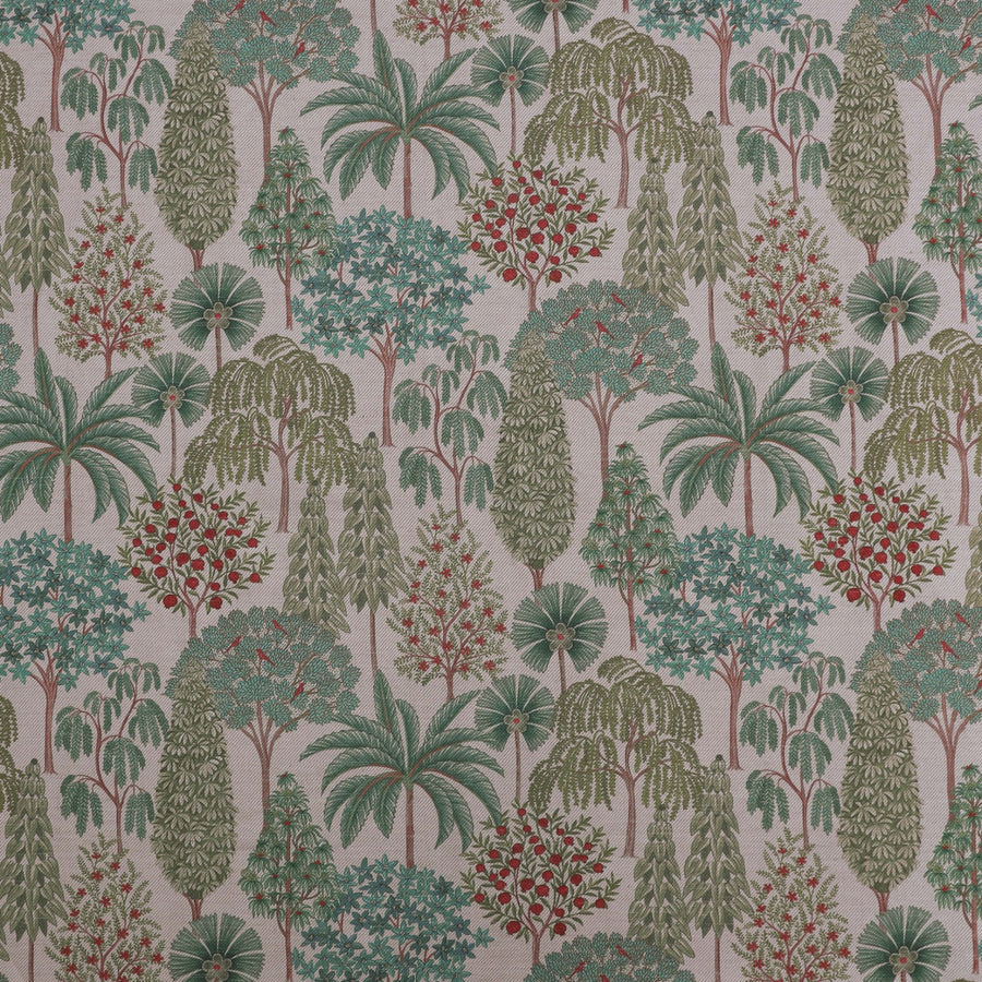 Pichwai Forest Fabric - Ivory