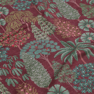 Pichwai Forest Fabric - Ruby