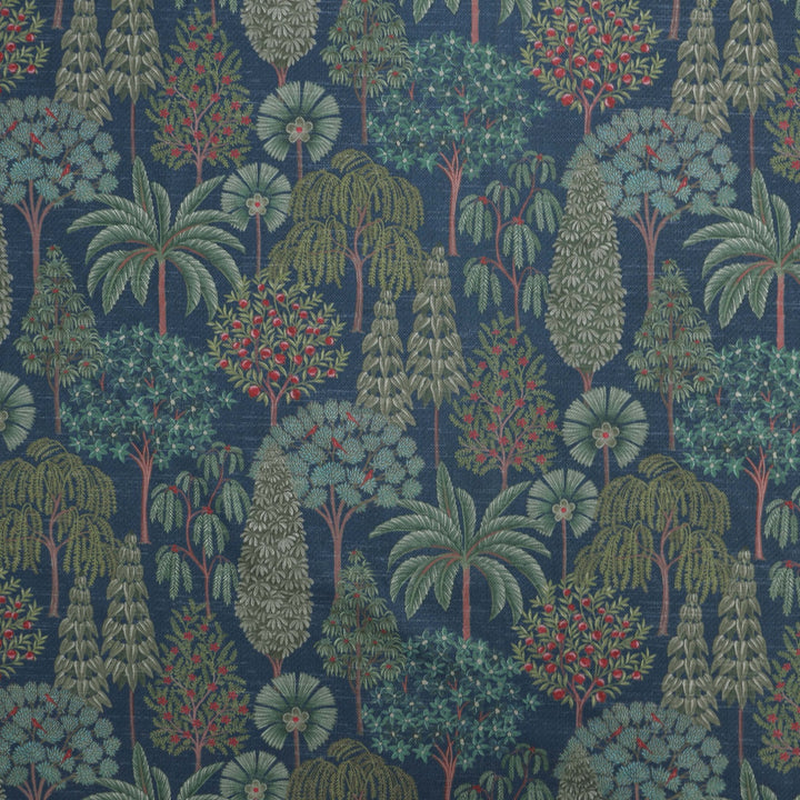 Pichwai Forest Fabric - Blue