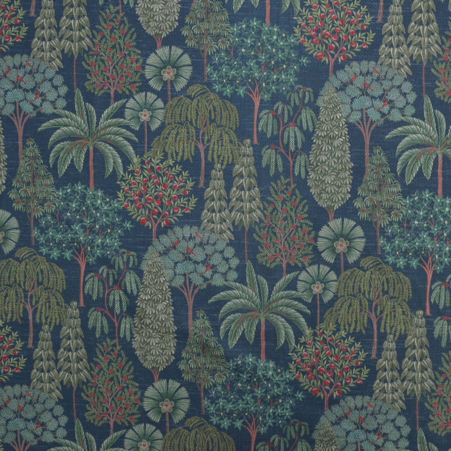 Pichwai Forest Fabric - Blue