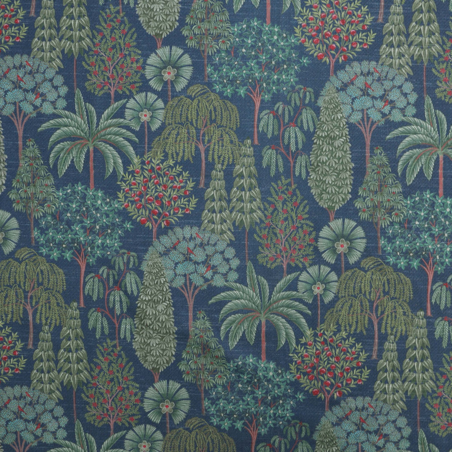 Pichwai Forest Fabric - Blue