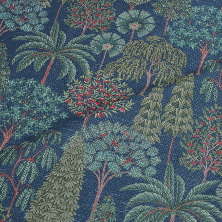 Pichwai Forest Fabric - Blue
