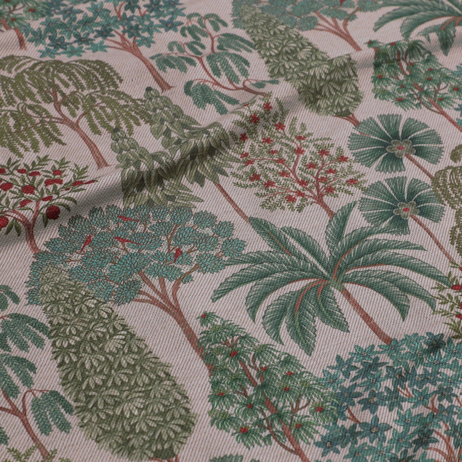 Sample Pichwai Forest Fabric - Ivory