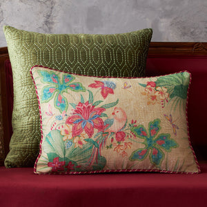 Pomegranate Garden Cushion Cover - Cream Slim