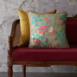 Pomegranate Garden Cushion Cover - Green