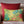 Pomegranate Palm Accent Embroidery Cushion - Lime Slim