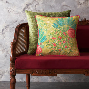Pomegranate Palm Cushion Cover - Green