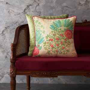 Pomegranate Palm Cushion Cover - Cream