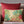 Pomegranate Palm Accent Embroidered Cushion - Cream Slim