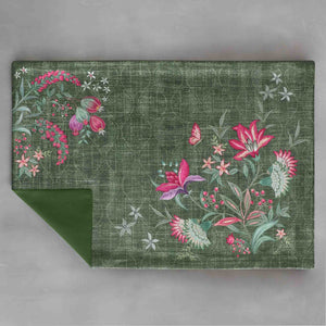 Wild Flower Table Mat - Green