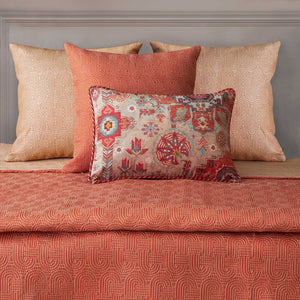 River Quilted Reversible Bedcover Set Rust