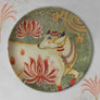 Tajnore Pichwai Wall Plate - Green