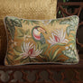 Toucan Bird Embroidered Cushion Cover - Gold Slim