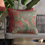 Vanya Bird Embellished Cushion - Green