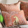Vanya Leopard Embellished Cushion - Rust Slim