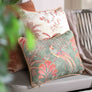 Vanya Bird Embellished Cushion - Green Slim