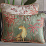 Vanya Leopard Embellished Cushion - Green Slim