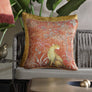 Vanya Leopard Embellished Cushion - Rust