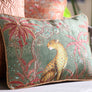 Vanya Leopard Embellished Cushion - Green Slim