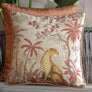 Vanya Leopard Embellished Cushion - Cream