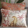 Vanya Leopard Embellished Cushion - Cream Slim