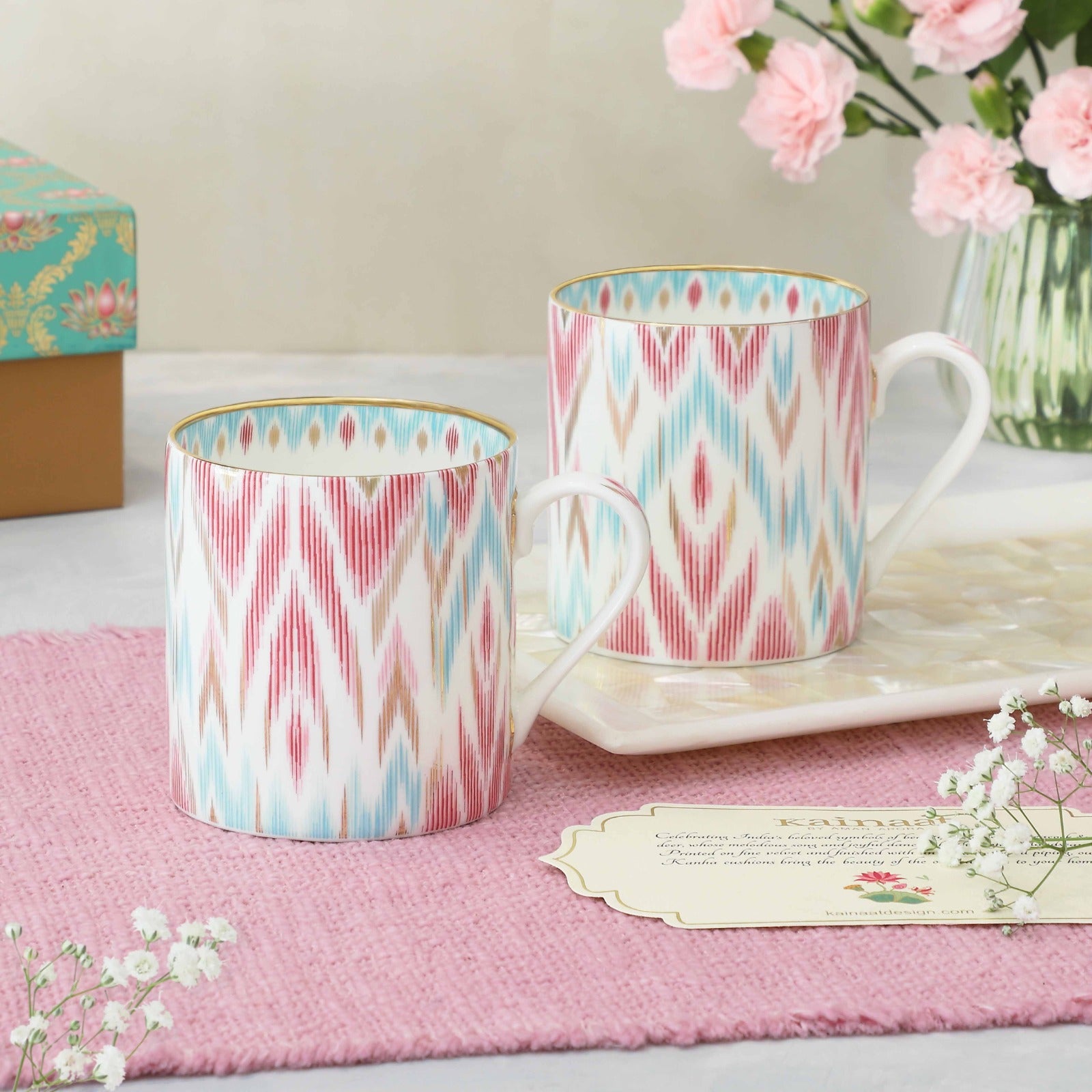 Buy Bagh e Ikat Mug - Blue At Kainaat Design