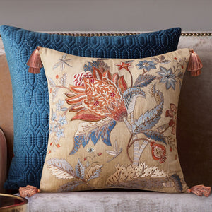 Eden Fleur Embroidered Cushion Cover - Beige