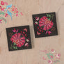 Kanha Flora Coaster - Charcoal